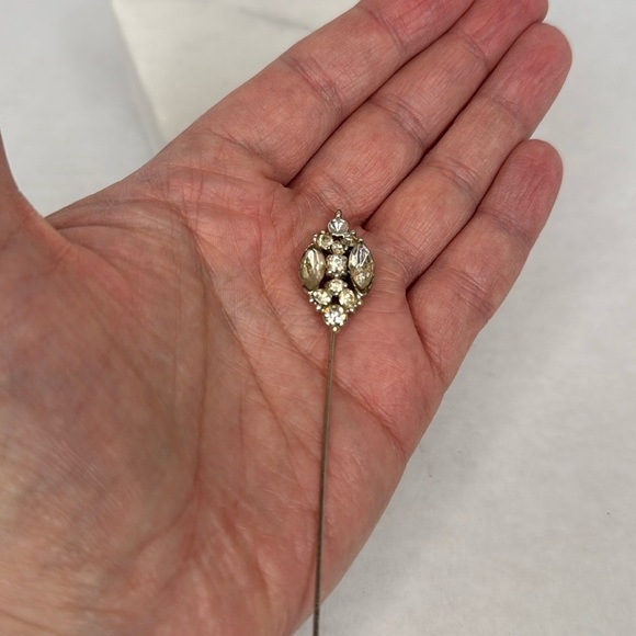 Antique Rhinestone and Silver Brooch/hairpin/hat pin Lot B48 - Picture 2 of 4